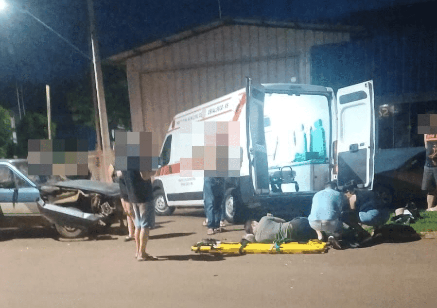 Motociclista fica ferido após colisão em Erval Seco