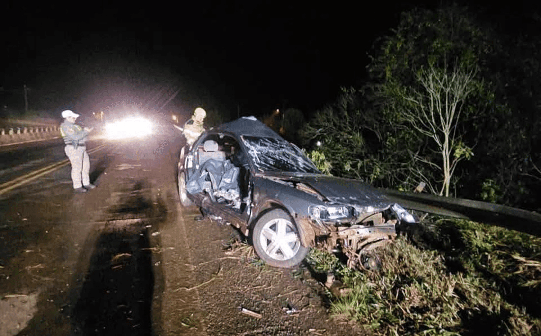 Dois homens morrem em acidente na RS-305, em Horizontina