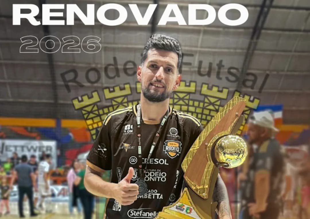 Escolinha Rodeio Futsal renova com o treinador Felipe Fome 