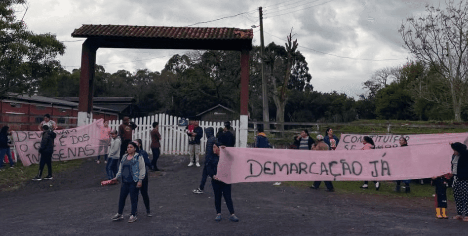 Indígenas realizam paralisação em Nonoai para cobrar demarcação de terras